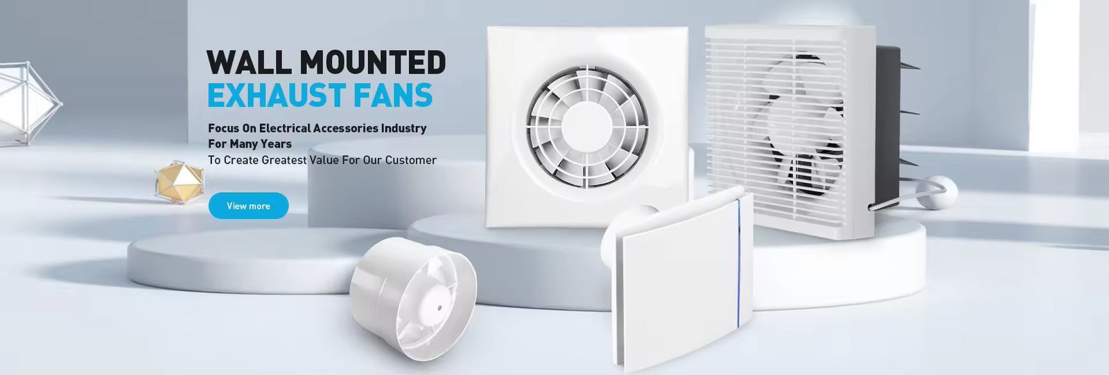 Ventilador de escape para ventanas de pared