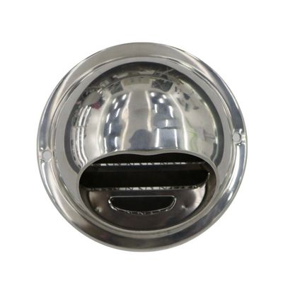 125 mm de plástico semi rígido conducto flexible para el ventilador de la pared de la cubierta de ventilación redonda de acero inoxidable