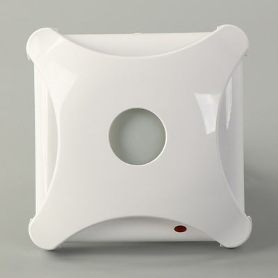 Tipo de ventilador de extracción de aire cuadrado de cuchilla centrífuga en material plástico ABS blanco