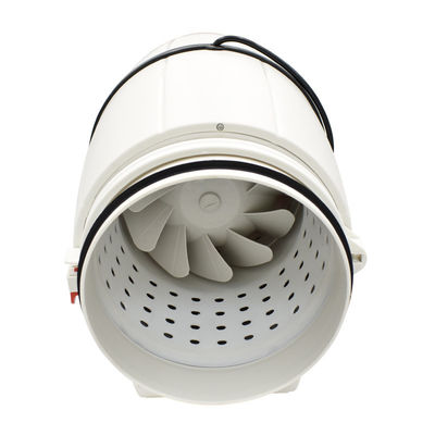 Ventilador de ventilación centrífuga de 125 mm con flujo de aire mixto de bajo ruido con diseño de plástico silencioso