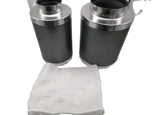 Hidroponía de acero inoxidable plantas de interior filtro de aire de carbono para tiendas de cultivo de 4-12 pulgadas