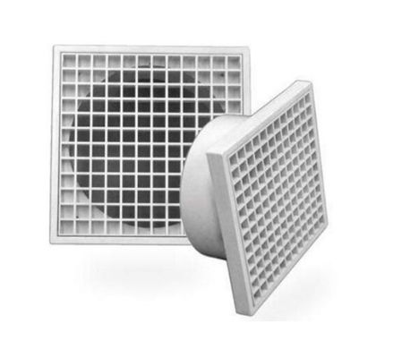 Grilla cuadrada personalizada para ventilador de extracción de aire Accesorios ventilador de extracción de aire blanco