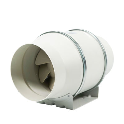 Ventilador centrífugo de cuchilla de plástico de 125 mm de bajo ruido Hidroponía Ventilador de conducto de flujo mixto eléctrico