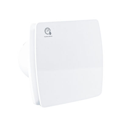 Fan de escape de ventana extractor cuadrado de logotipo personalizado con soporte y diseño ODM de sensor