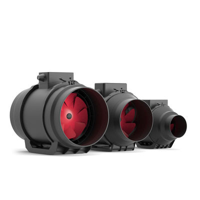 Ventilador de conducto en línea de flujo mixto estándar de dos velocidades resistente a la intemperie para sistema HVAC en color blanco