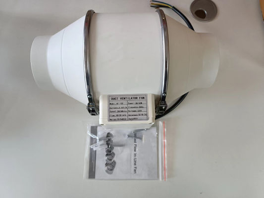 Ventilador de escape de tubería de conducto en línea de circulación de múltiples velocidades para la cocina del baño 4 6 8 pulgadas