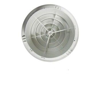 Inicio Circulación de aire Pared montada en el ventilador de flujo de mezcla en línea con rejilla de aire redonda de plástico ABS