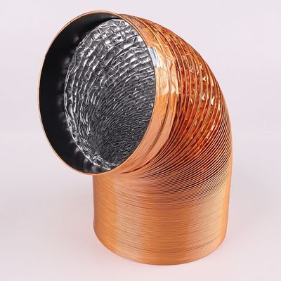 Pipa de conducción de aluminio flexible de 100 mm y 125 mm de aire semi rígida de 8 pulgadas