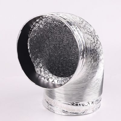 Pipa de conducción de aluminio flexible de 100 mm y 125 mm de aire semi rígida de 8 pulgadas