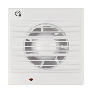 Logotipo personalizado Marca de 5 pulgadas personalización eléctrica de bajo ruido Mini ventilador de escape de aire de baño con sensor de humedad