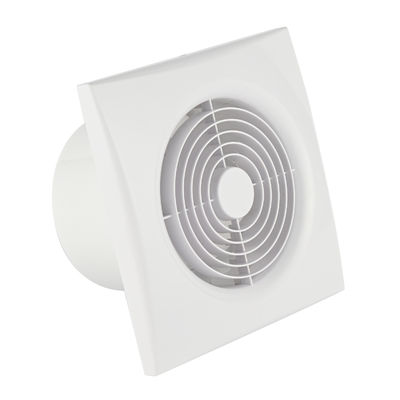 Logotipo personalizado Marca de 5 pulgadas personalización eléctrica de bajo ruido Mini ventilador de escape de aire de baño con sensor de humedad