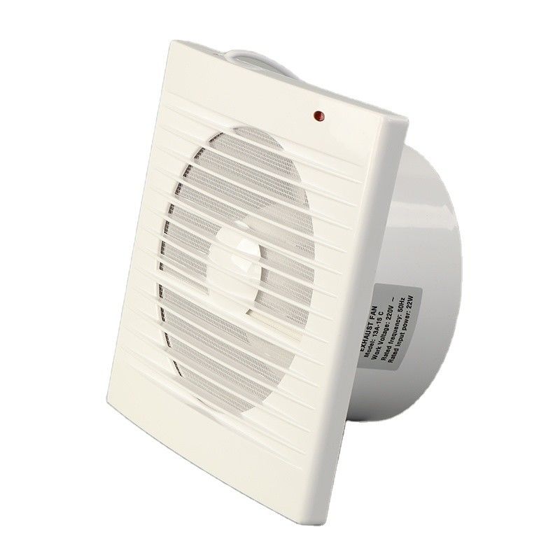 Ventilador de ventilación cuadrada de plástico de 6 pulgadas de montaje en pared para la cocina del baño