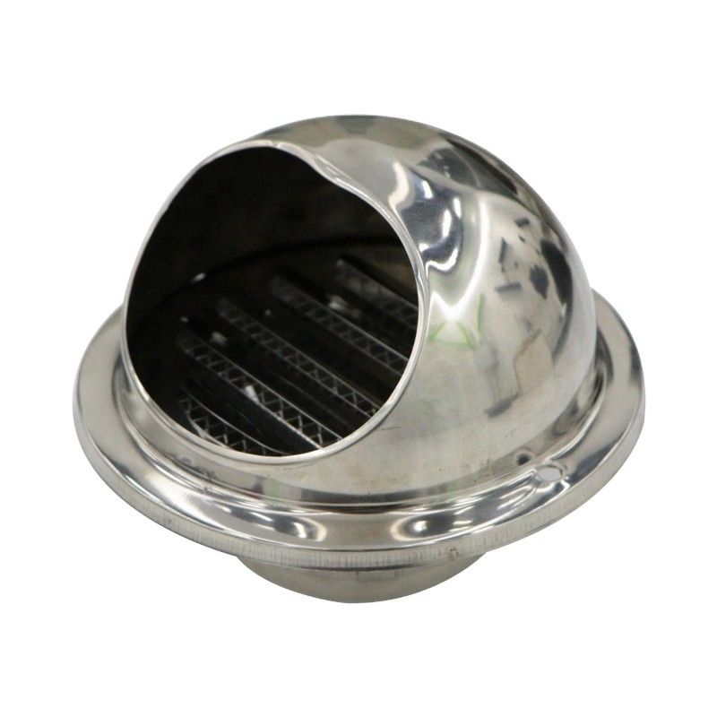 125 mm de plástico semi rígido conducto flexible para el ventilador de la pared de la cubierta de ventilación redonda de acero inoxidable
