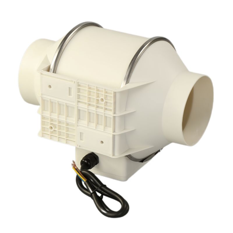 100/125/150mm Hidroponía de plástico silencioso de flujo mixto de escape ventilador de conducto en línea para el mercado