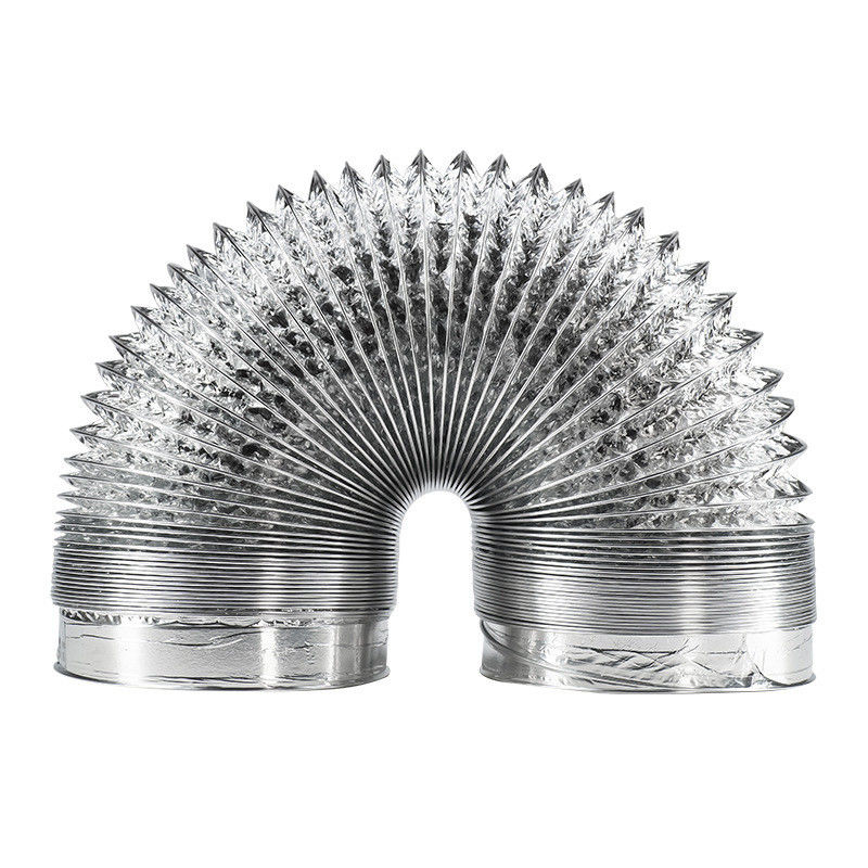 Conducto de aislamiento flexible de aluminio de aire acondicionado de masa para OEM/ODM y color blanco