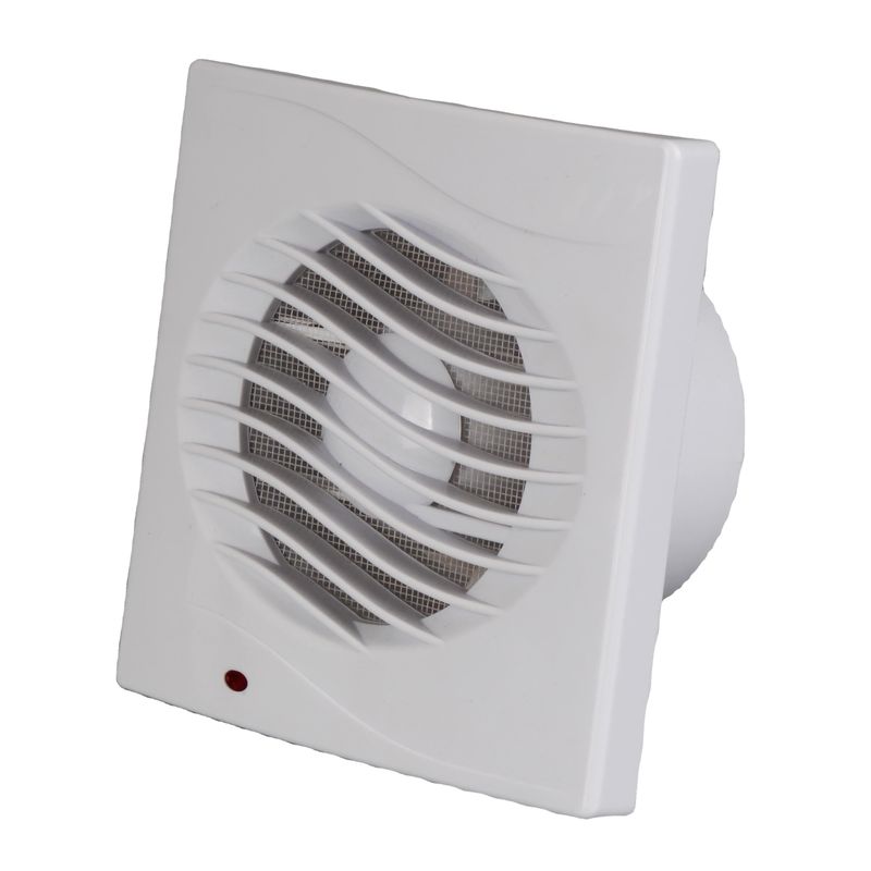 Material ABS de 6 pulgadas cuadradas montado en la pared ventilador de escape de baño para el hogar