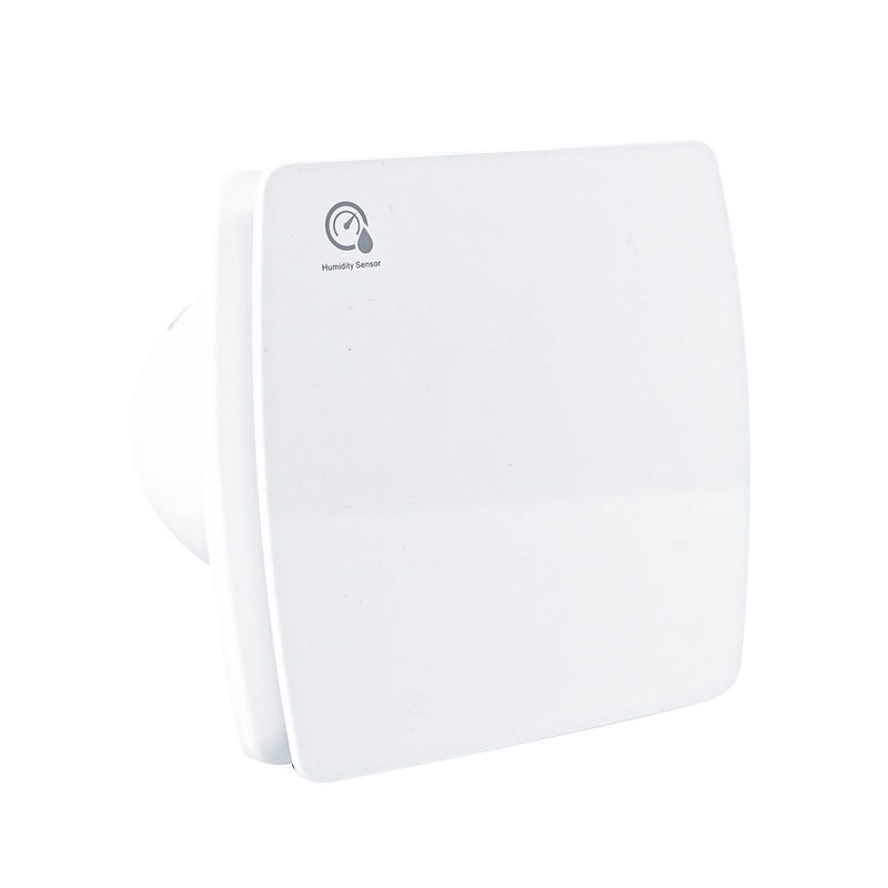 Fan de escape de ventana extractor cuadrado de logotipo personalizado con soporte y diseño ODM de sensor