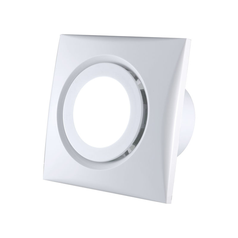 14. OEM/ODM Fan de escape montado en techo cuadrado con luz LED de 4W y masa de aire