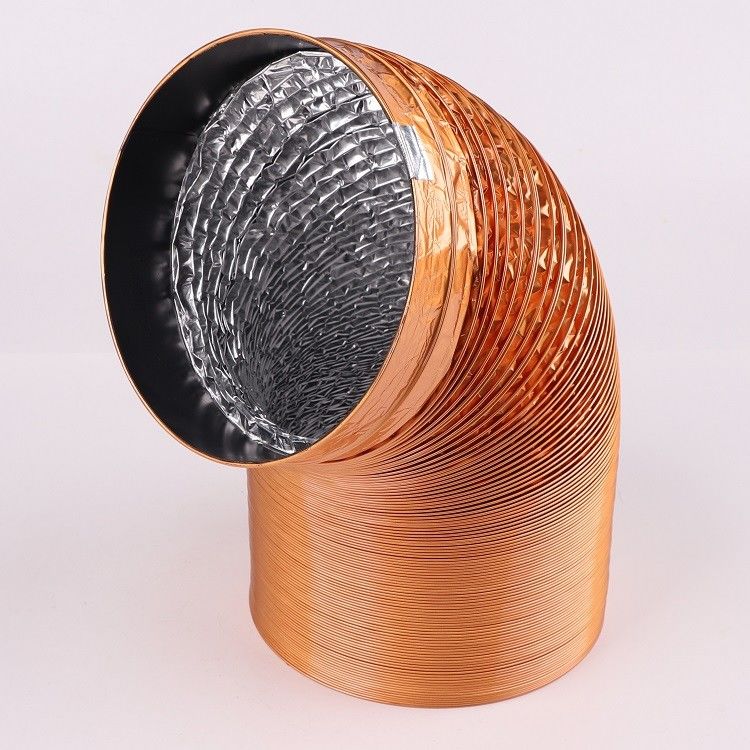Pipa de conducción de aluminio flexible de 100 mm y 125 mm de aire semi rígida de 8 pulgadas