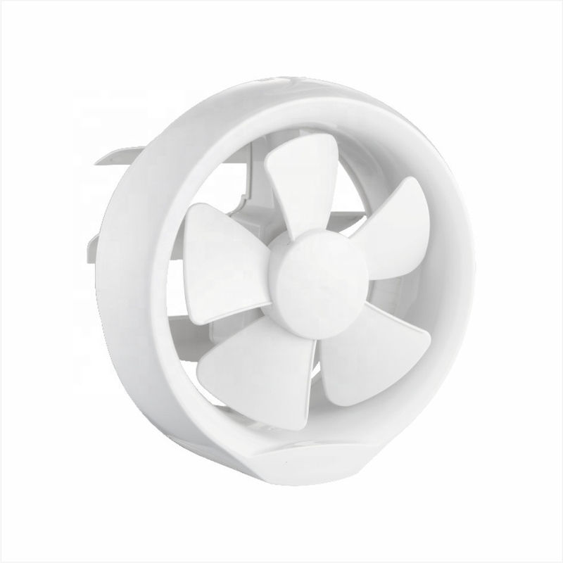 Diseño OEM/ODM de baño de masa redonda ventilador de escape de aceite de plástico con rodamiento de ventilación en blanco