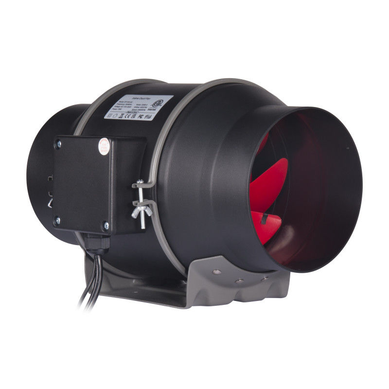 6 pulgadas EC 100 ~ 240V Ventilador de conducto en línea Ventilador con aplicación WiFi Con controlador de humedad de temperatura inferior Ventilador de conducto en línea
