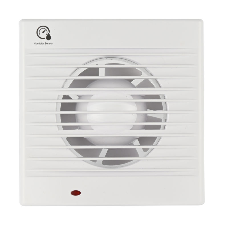 Logotipo personalizado Marca de 5 pulgadas personalización eléctrica de bajo ruido Mini ventilador de escape de aire de baño con sensor de humedad