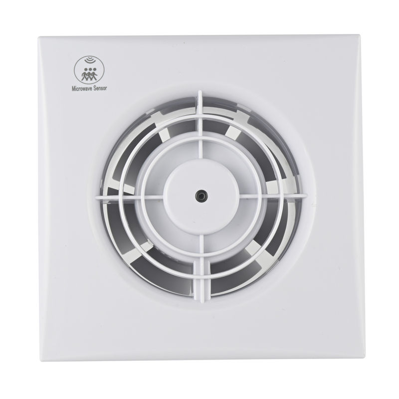 125 mm Rastreador de bajo ruido Ventilación de baño Ventilador de escape montado en la pared con sensor de humedad Ventilador extractor de aire